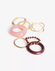 8-pack of rhinestone rings