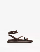 Studded flat slider sandals