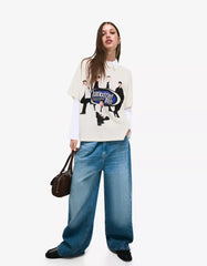 Backstreet Boys print short sleeve T-shirt