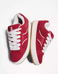 LEATHER skater sneakers