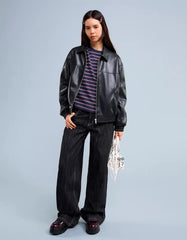 Leather effect jacket