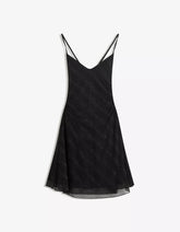 Tulle mini dress with rhinestones