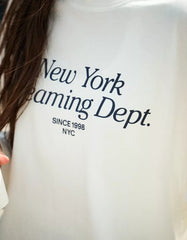 Printed boxy-fit long sleeve T-shirt