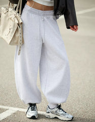 Plush barrel pants with stoppers