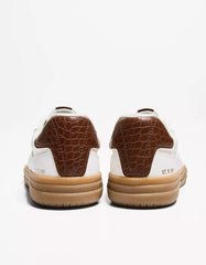 Retro sneakers with animal print details