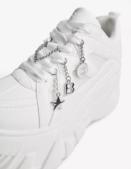 XL platform sneakers with charms