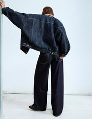Low-rise wide-leg jeans