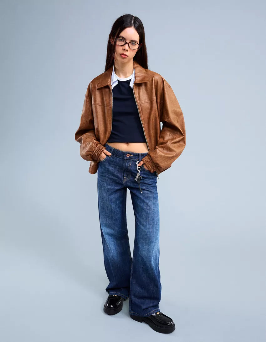 Leather effect jacket