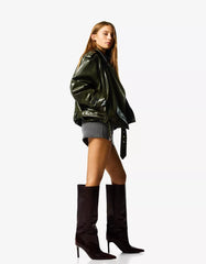 Wide-calf high-heel boots