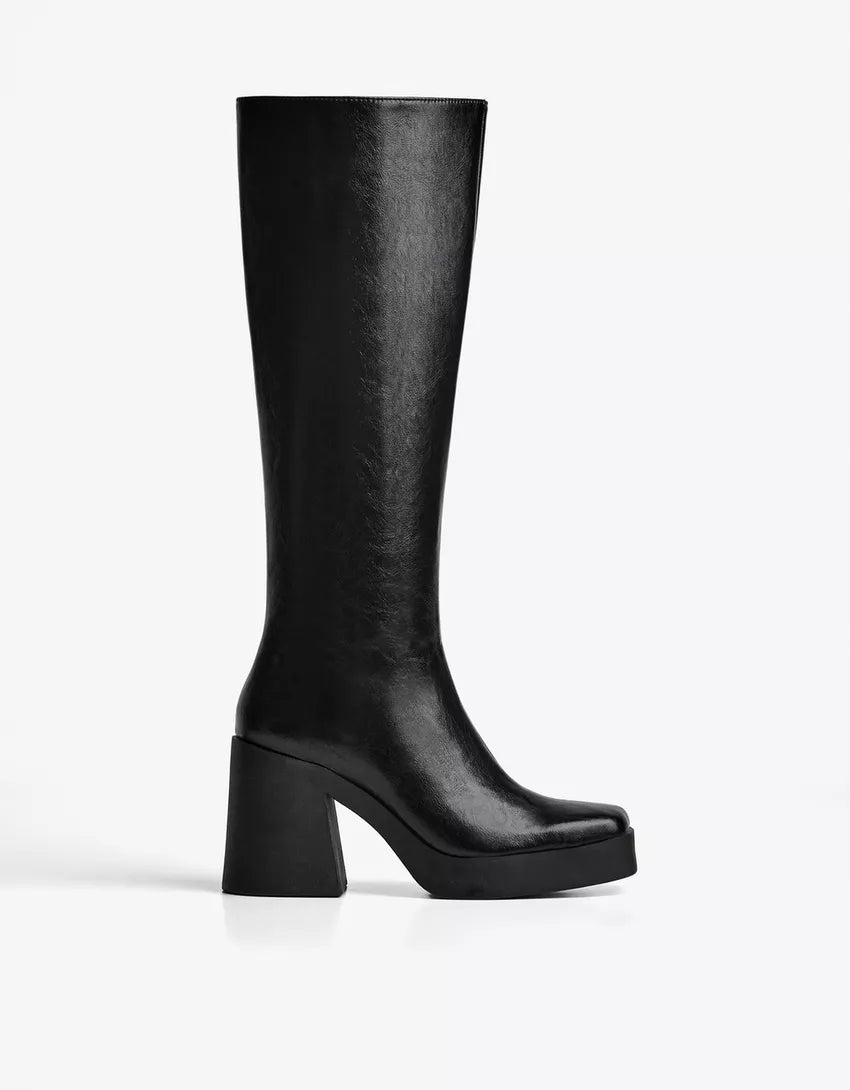 Platform high-heel boots