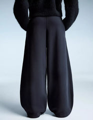 Plush barrel pants with stoppers