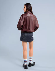 Leather effect jacket