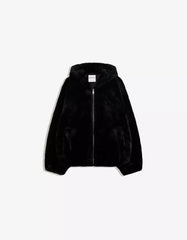 Faux fur hooded jacket