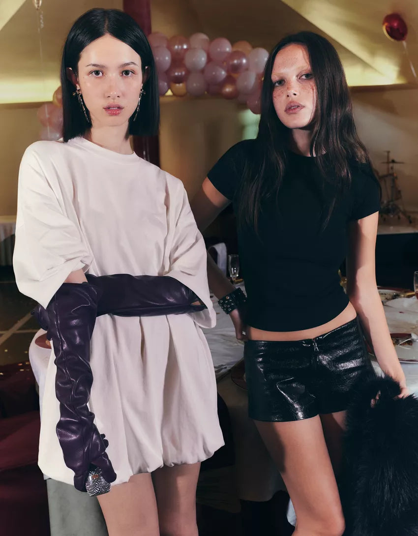 Oversize balloon T-shirt dress