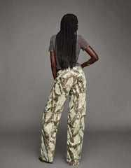 Printed boyfriend jeans