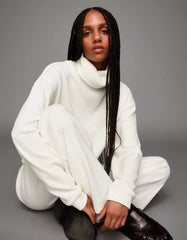 High neck ribbed sweater