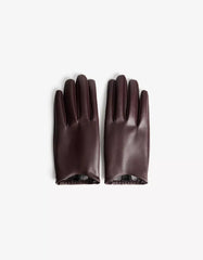 Leather effect gloves