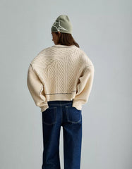 Cable-knit sweater