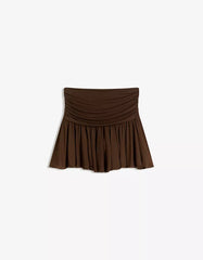 Textured metallic thread mini skirt