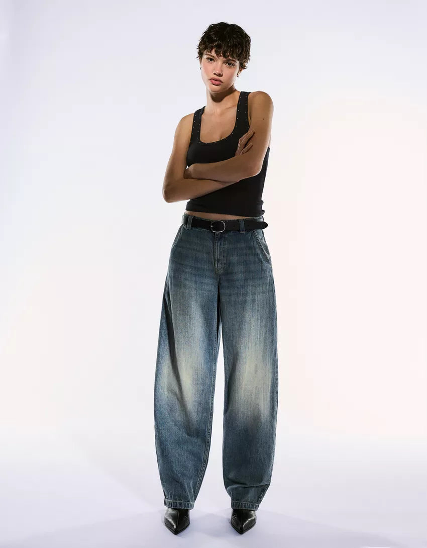 Skater-fit baggy jeans