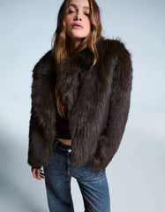 Faux fur jacket