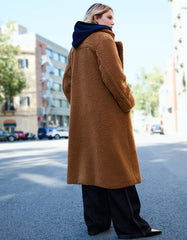 Long faux shearling coat