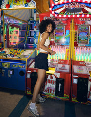 Mini skirt with ruffles