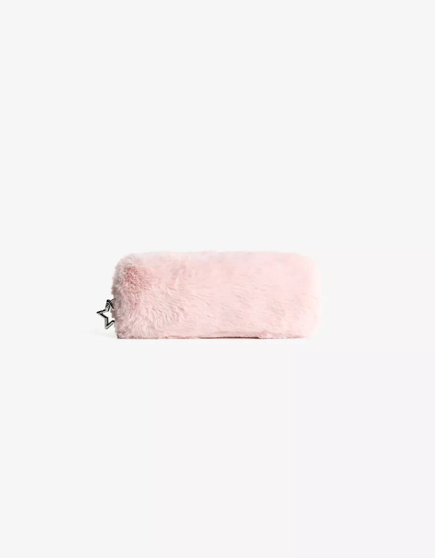 Faux fur pencil case
