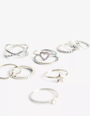 9-pack of thin rings