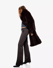 Low-rise boot-cut pants