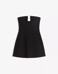 Shimmery mini dress with neckline