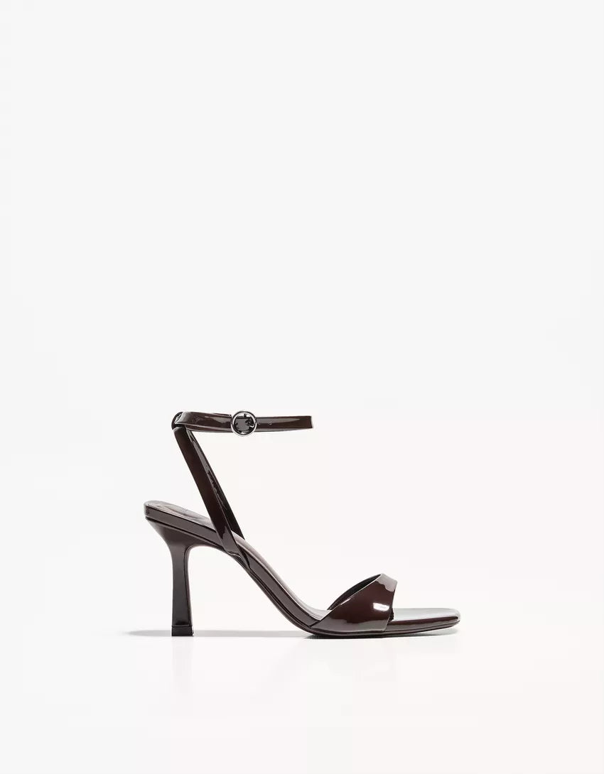 High-heel sandals with ankle strap