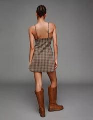 Check mini dress