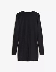 Gathered long sleeve shimmery mini dress