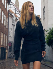 Polo collar mini dress