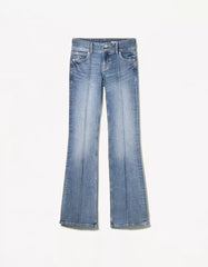 Low-rise bootcut jeans