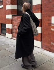 Long drop-shoulder coat