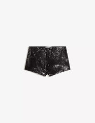 Sequined mini shorts