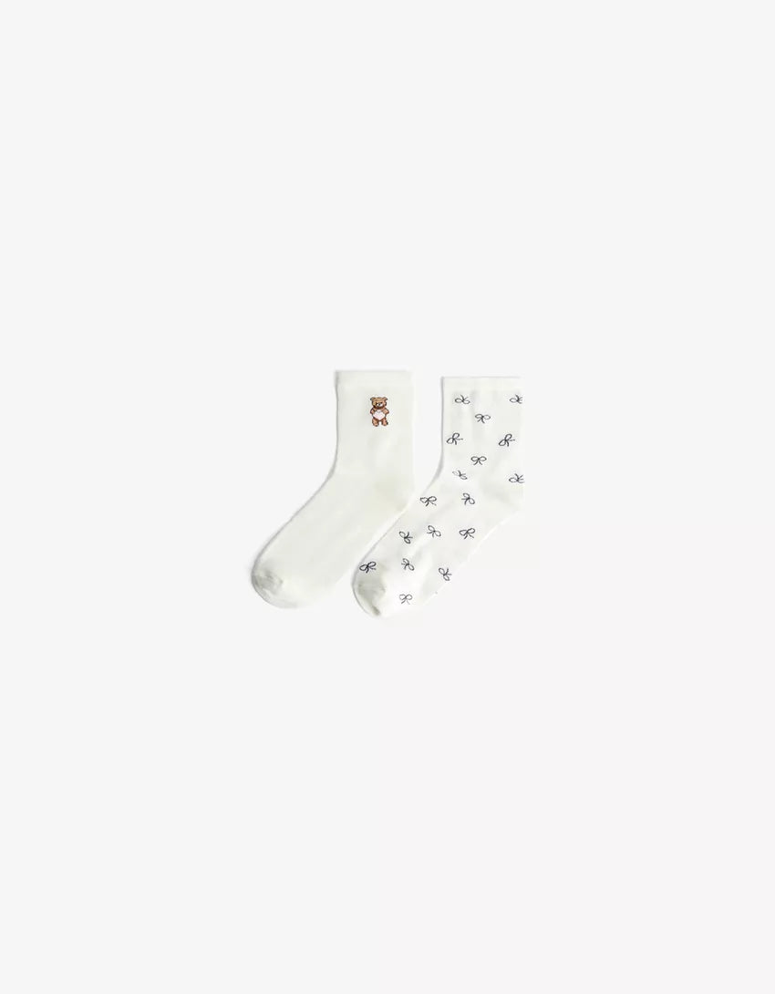 Pack of 2 pairs of printed socks
