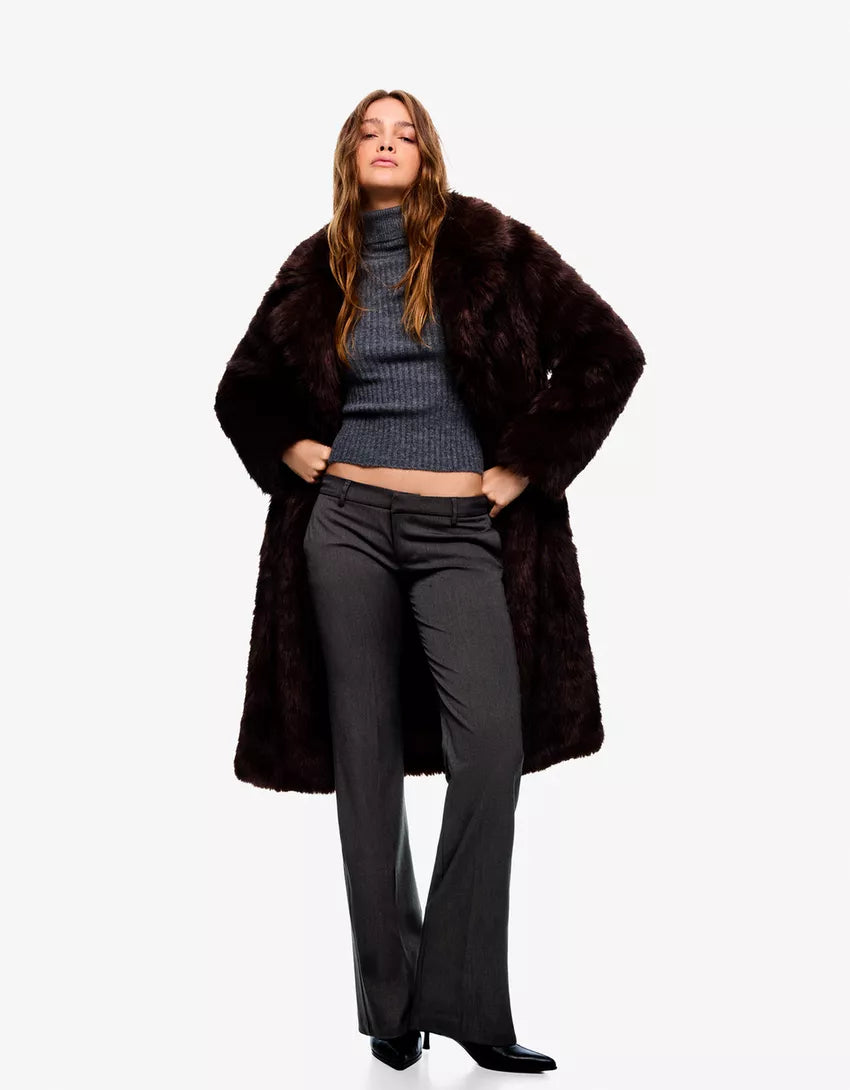 Low-rise boot-cut pants