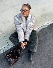 Faux fur jacket