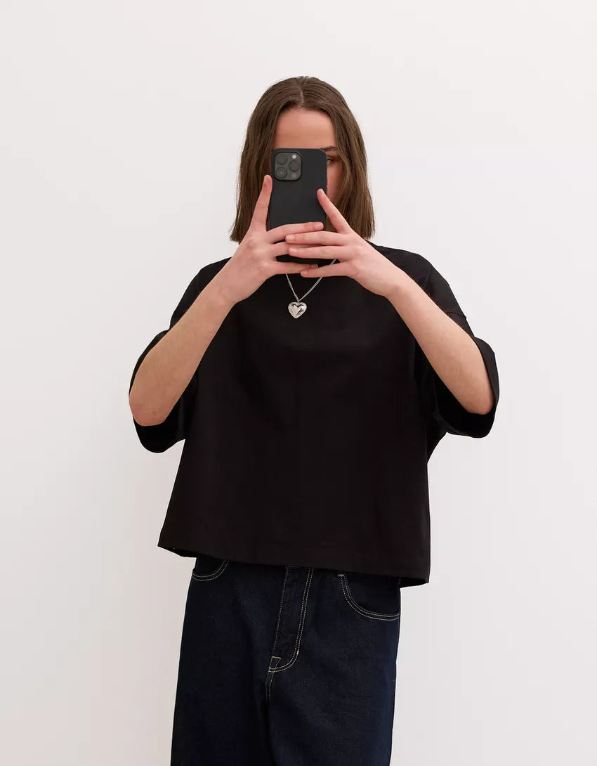 Heavy cotton boxy fit short sleeve T-shirt