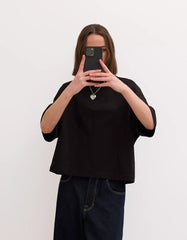 Heavy cotton boxy fit short sleeve T-shirt