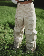 Printed cargo pants