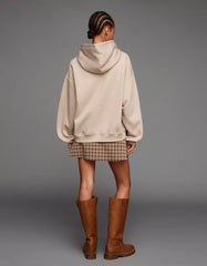 Printed zip-up hoodie