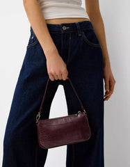 Leather effect mini handbag