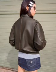 Leather effect jacket