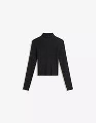 Ribbed high neck sweater