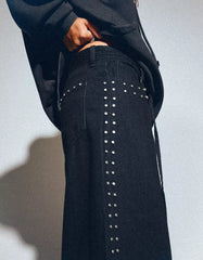 Baggy barrel jeans with studs