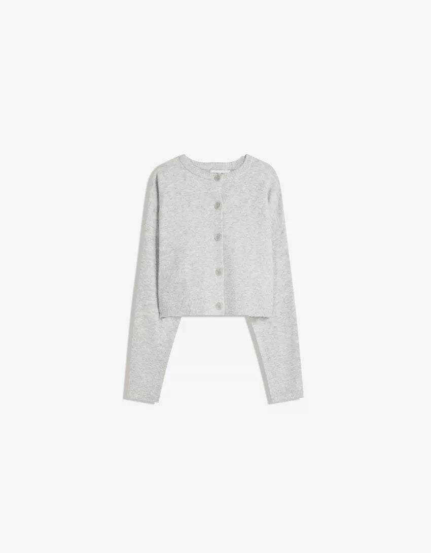 Soft touch button-up cardigan